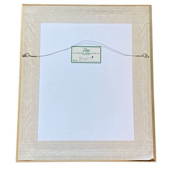 Cintage Egyptian Papyrus Painting Signed Framed Glass 26 x 22 - Picture 3 of 10